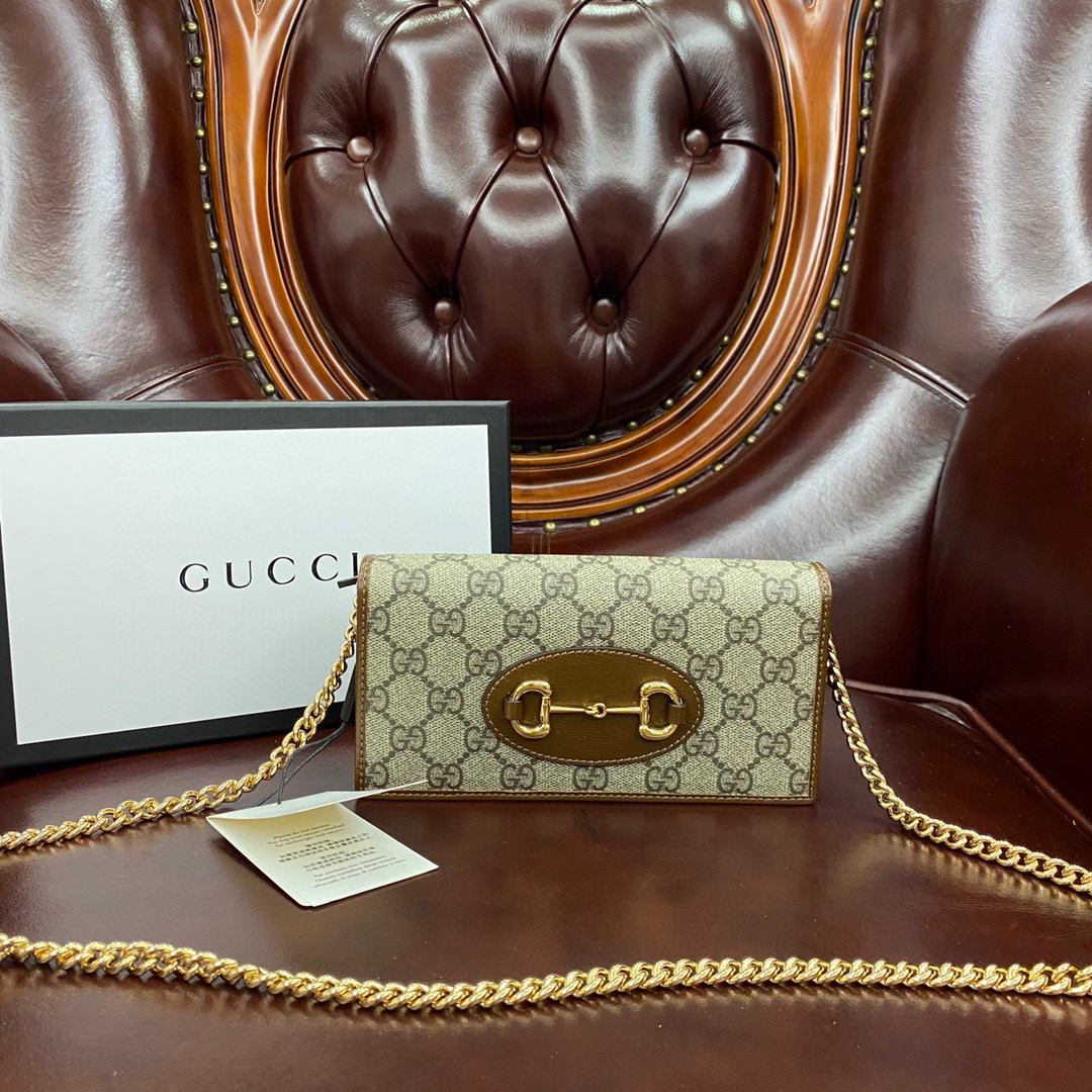 G*u*i horsebit 1955 chain wallet