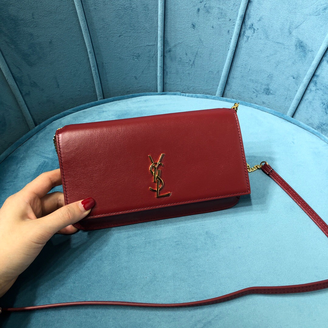YSL CASSANDRE PHONE HOLDER WITH STRAP
