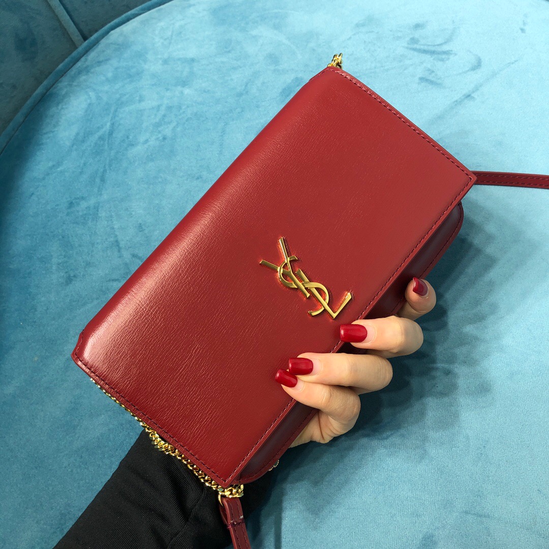 YSL CASSANDRE PHONE HOLDER WITH STRAP