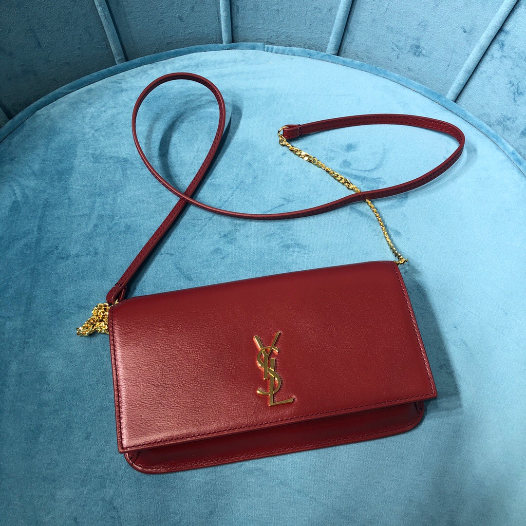 YSL CASSANDRE PHONE HOLDER WITH STRAP