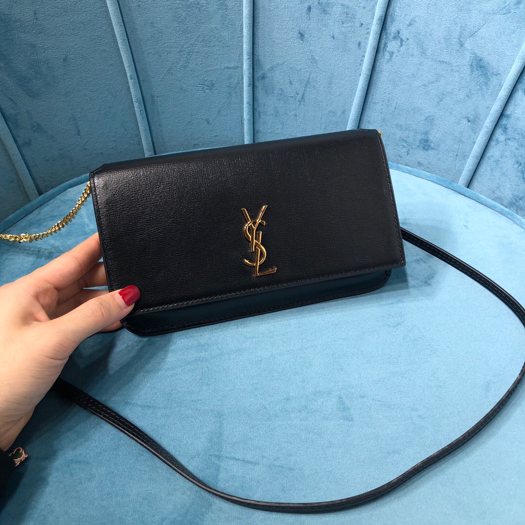 YSL CASSANDRE PHONE HOLDER WITH STRAP