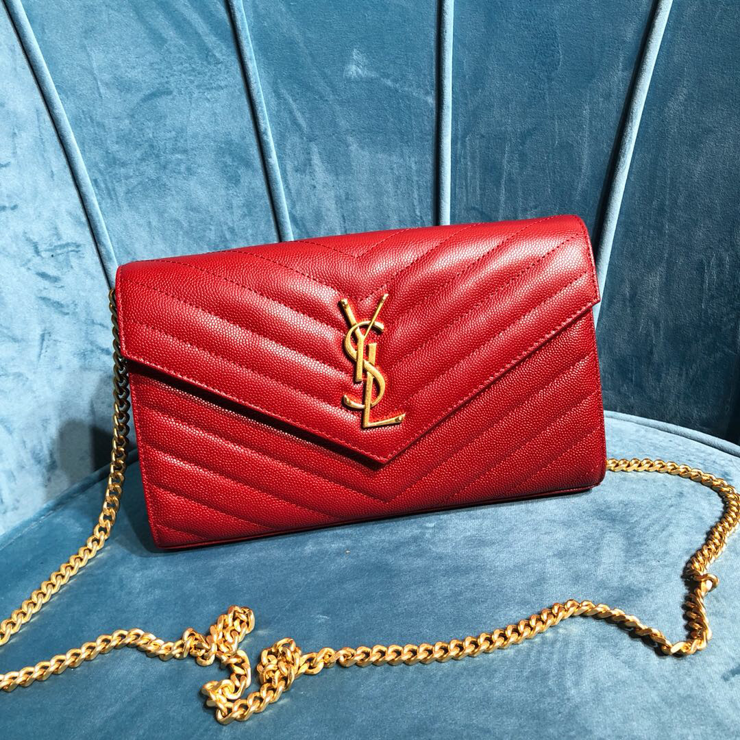 YSL CASSANDRE MATELASSÉ CHAIN WALLET