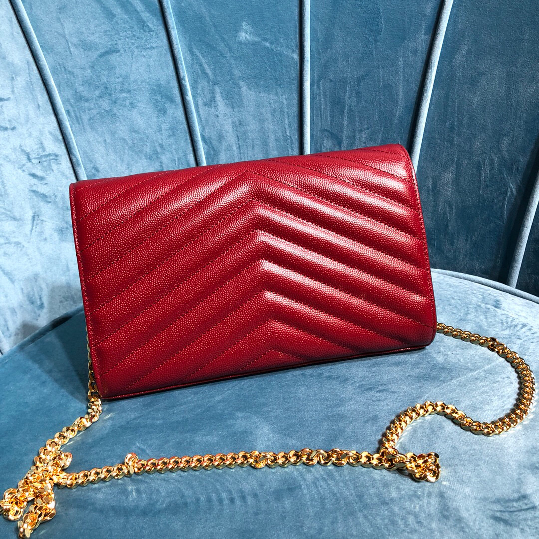 YSL CASSANDRE MATELASSÉ CHAIN WALLET