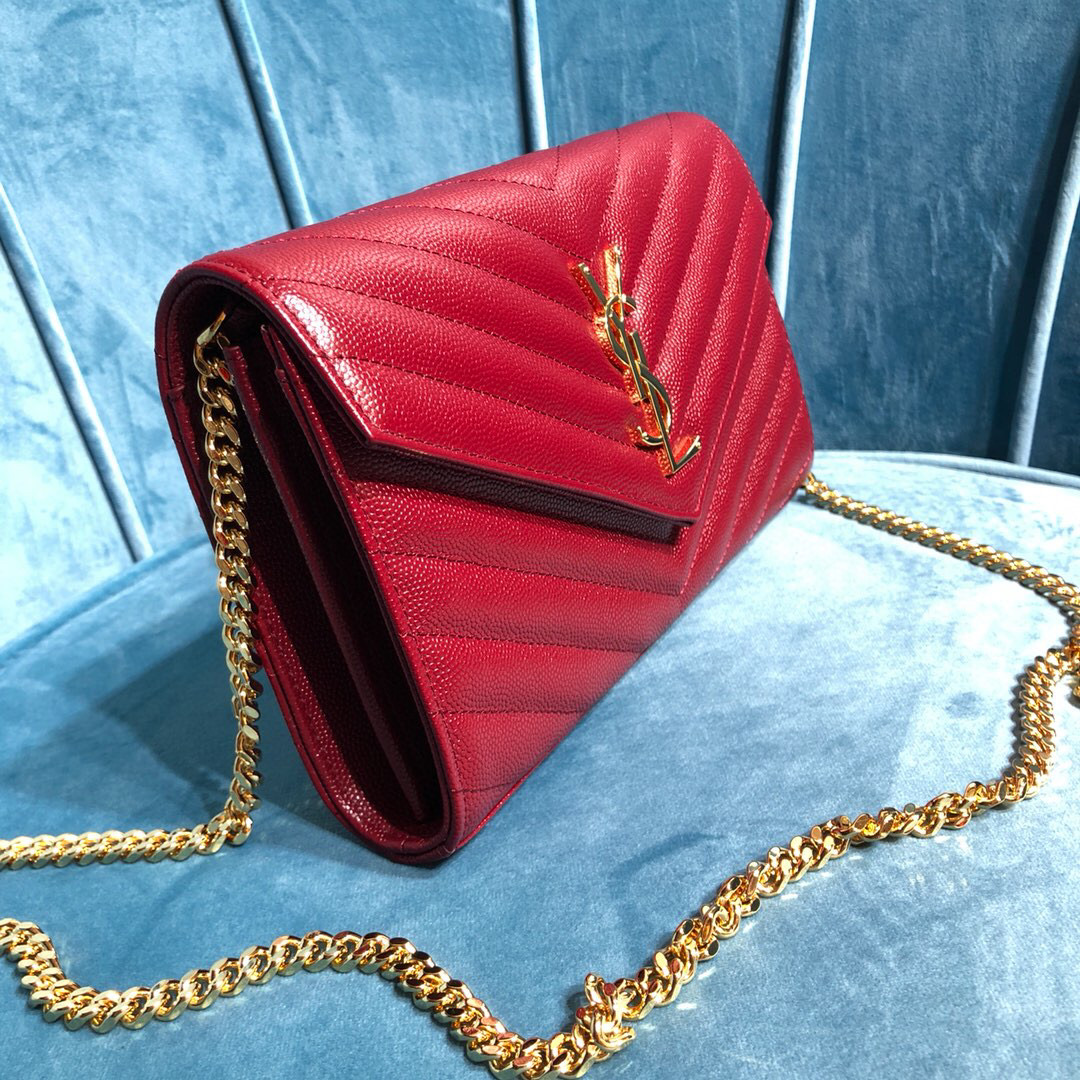 YSL CASSANDRE MATELASSÉ CHAIN WALLET