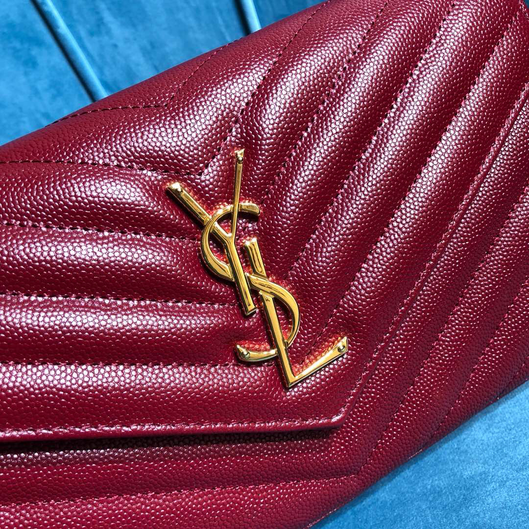 YSL CASSANDRE MATELASSÉ CHAIN WALLET
