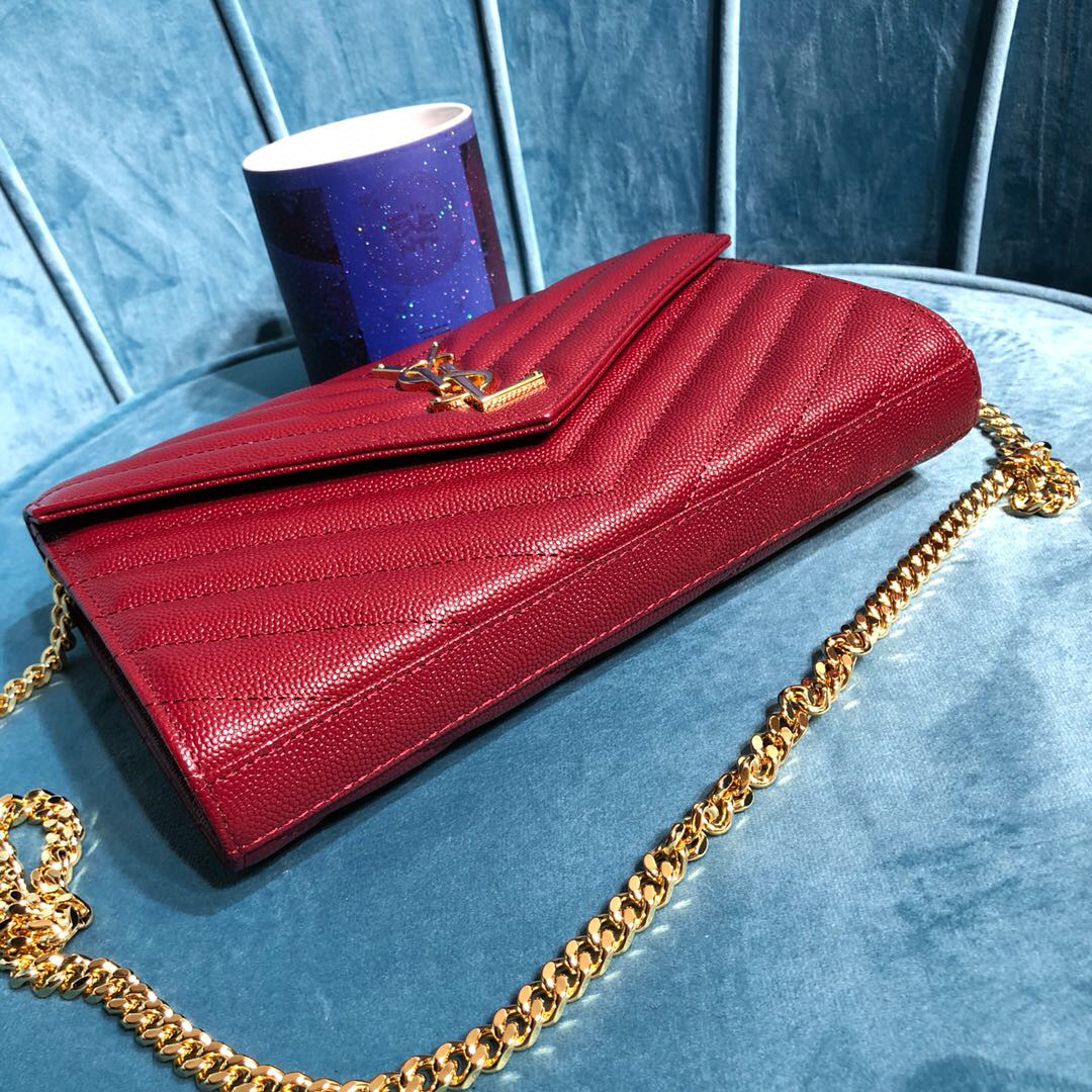 YSL CASSANDRE MATELASSÉ CHAIN WALLET