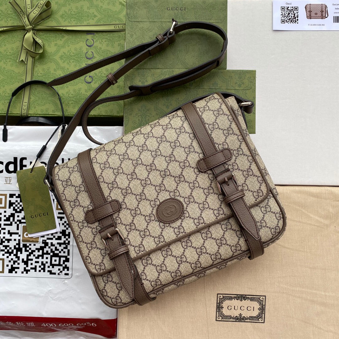 G*u*i gg messenger bag