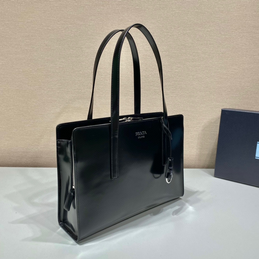 Pra*a re-edition 1995 brushed-leather medium handbag