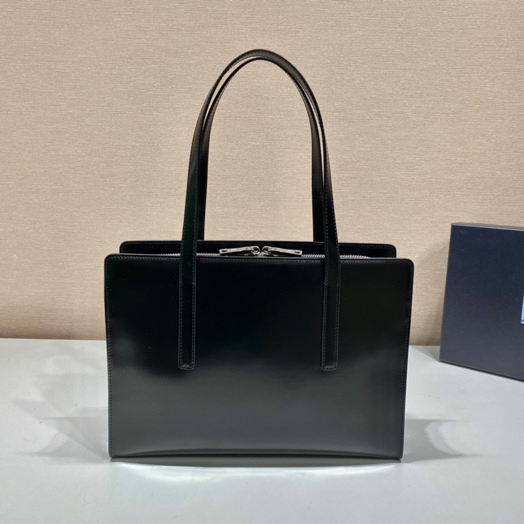 Pra*a re-edition 1995 brushed-leather medium handbag