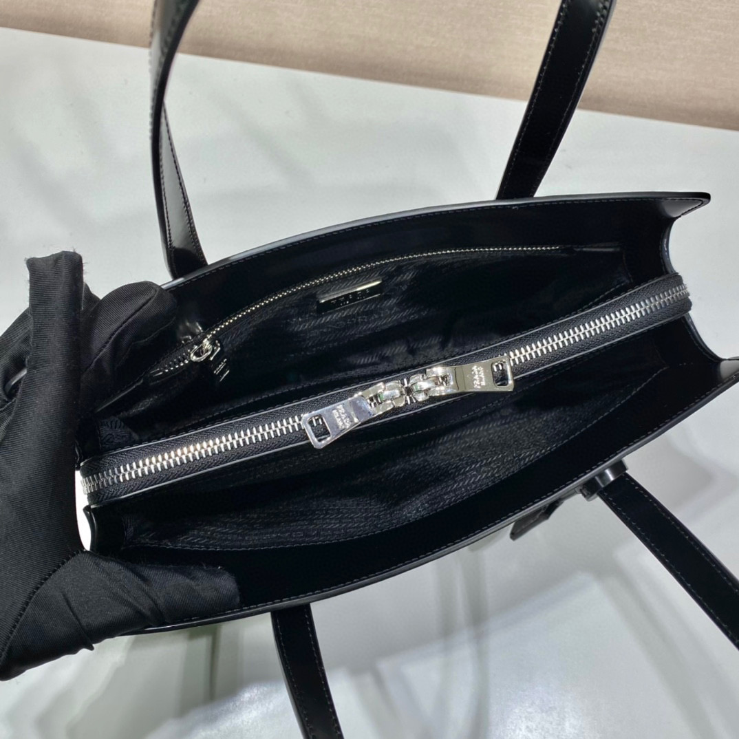 Pra*a re-edition 1995 brushed-leather medium handbag