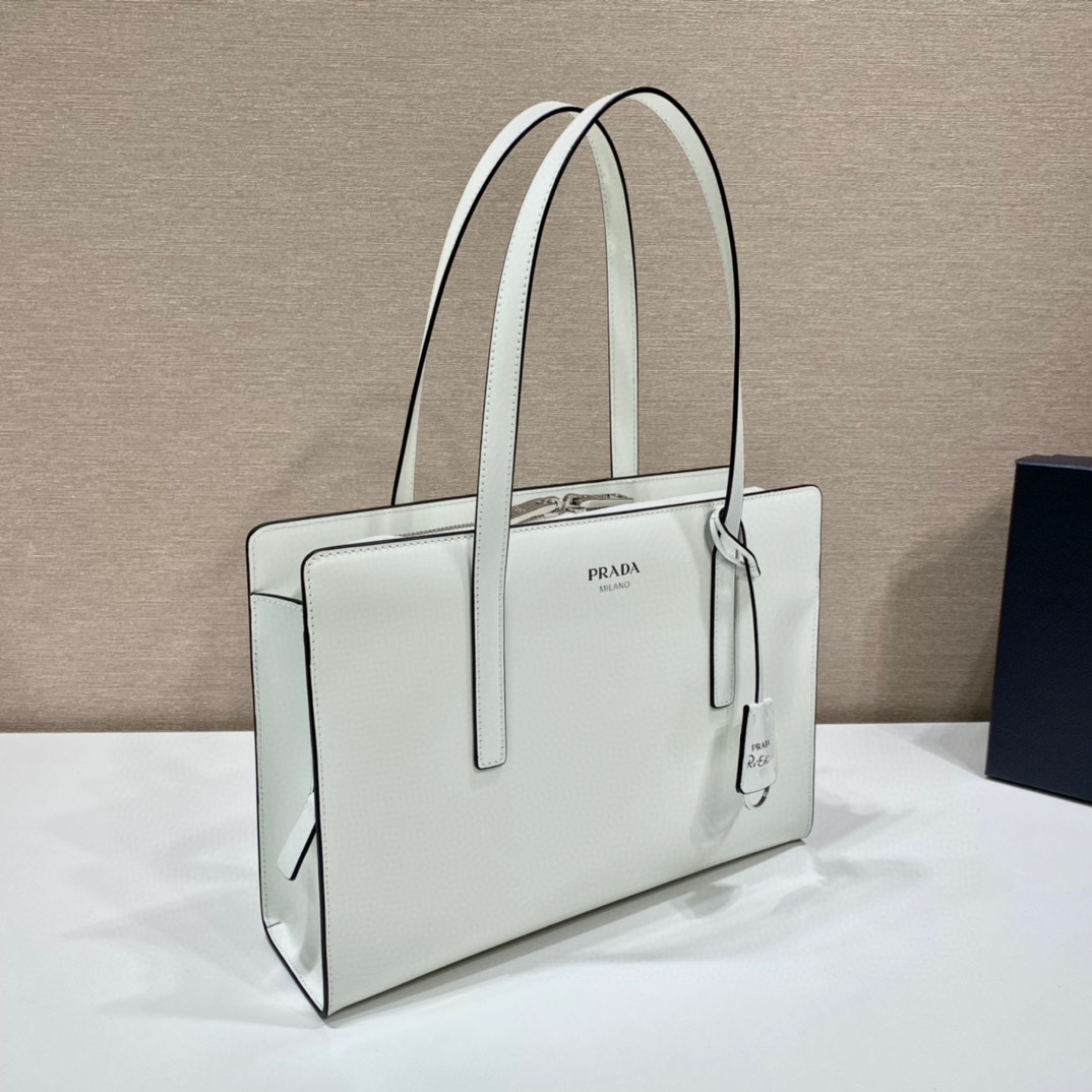 Pra*a re-edition 1995 brushed-leather medium handbag
