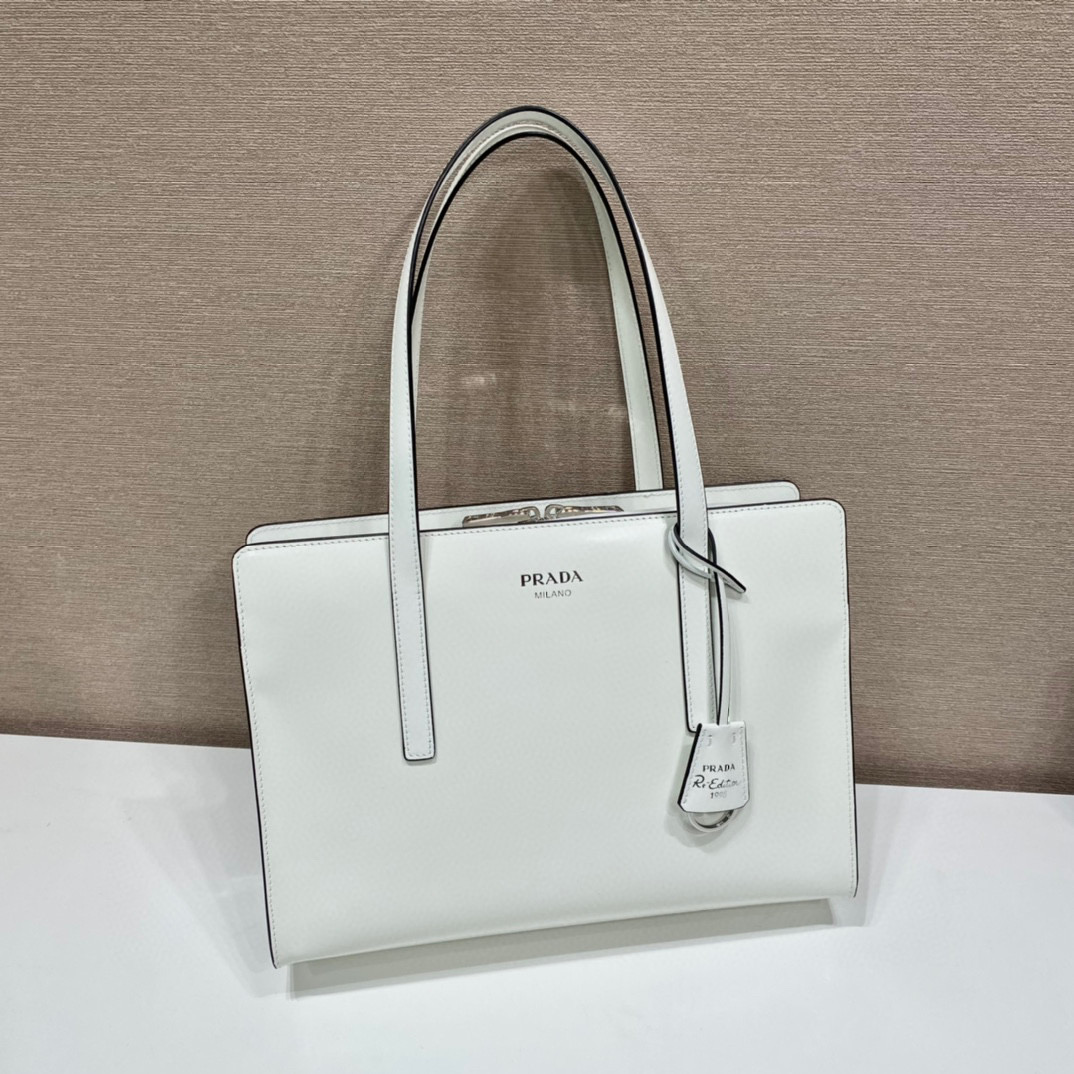 Pra*a re-edition 1995 brushed-leather medium handbag