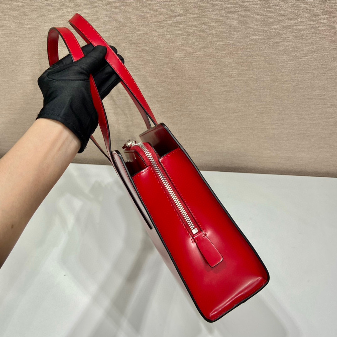 Pra*a re-edition 1995 brushed-leather medium handbag