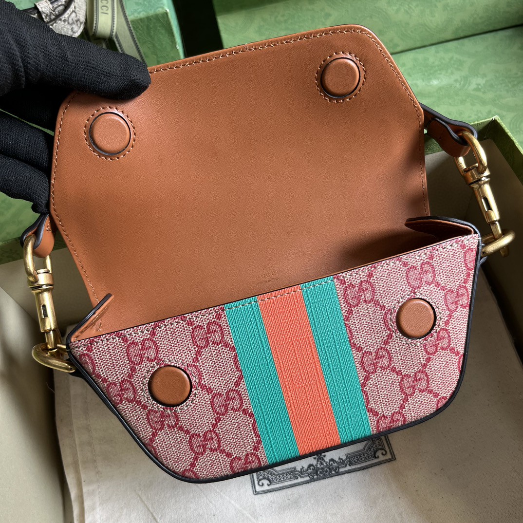 G*u*i gg top handle mini bag with web