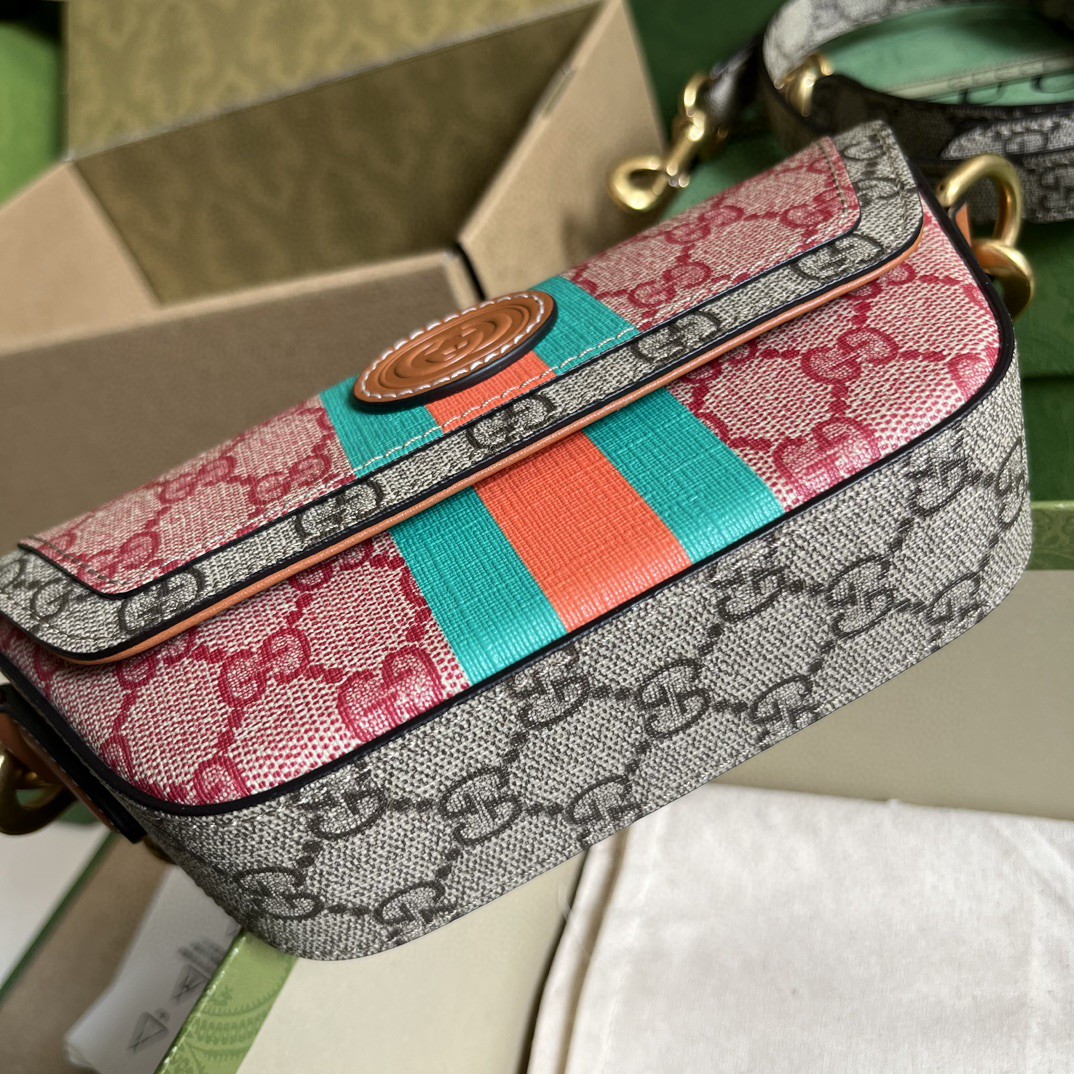 G*u*i gg top handle mini bag with web