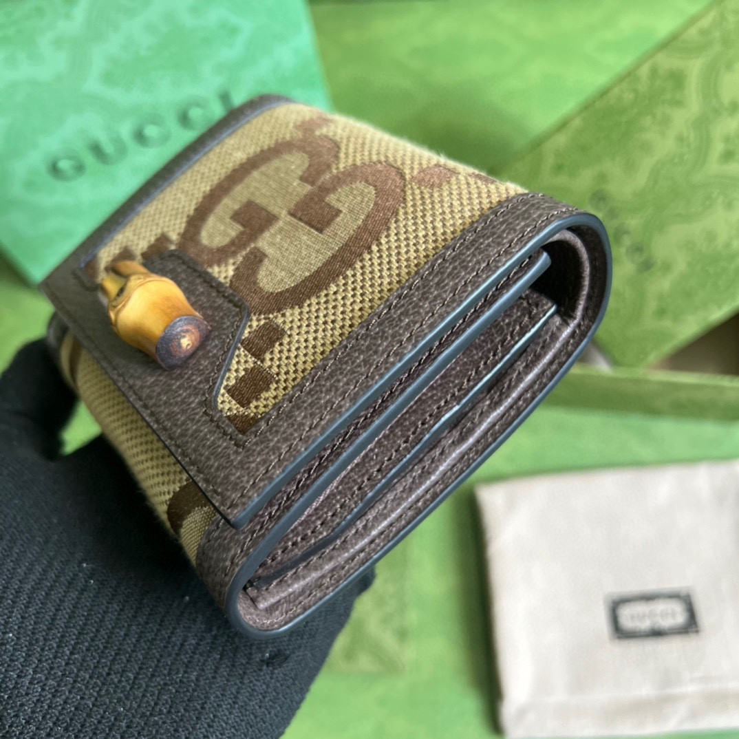 G*u*i diana  canvas  leather compact wallet