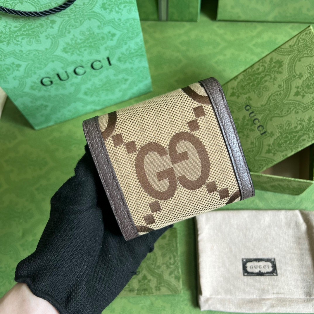 G*u*i diana  canvas  leather compact wallet