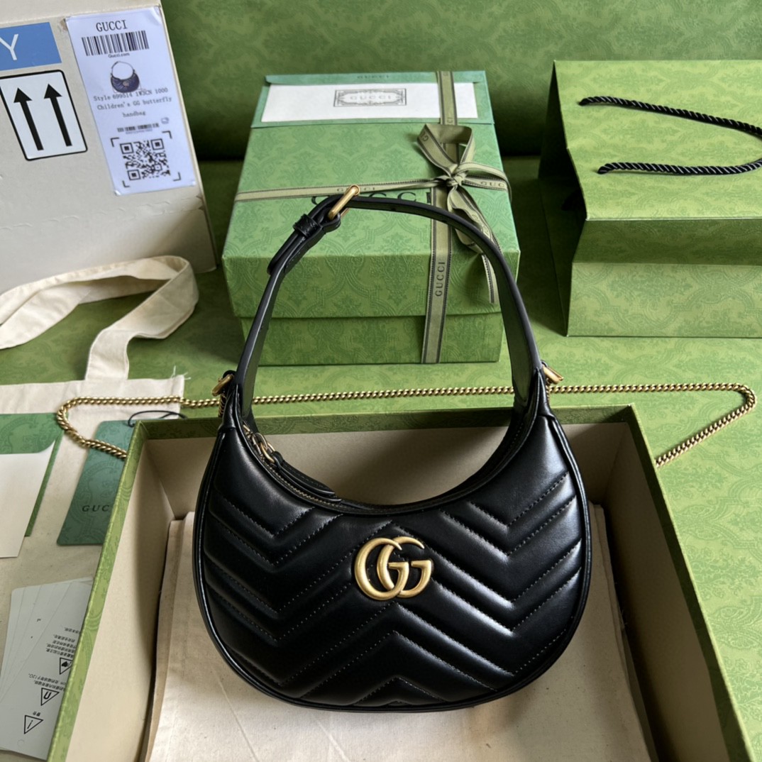 G*u*i marmont half-moon-shaped mini bag