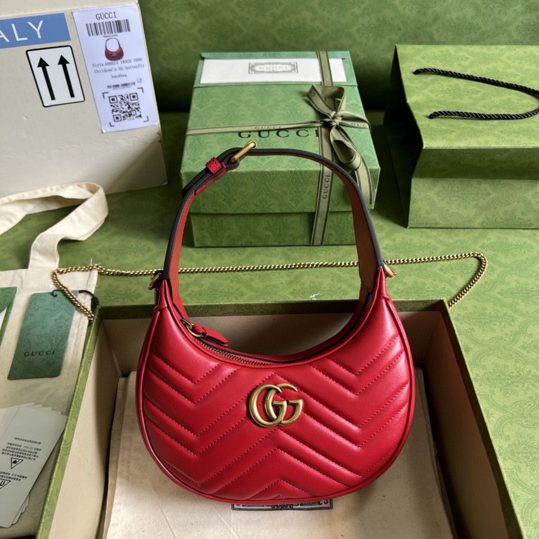G*u*i marmont half-moon-shaped mini bag