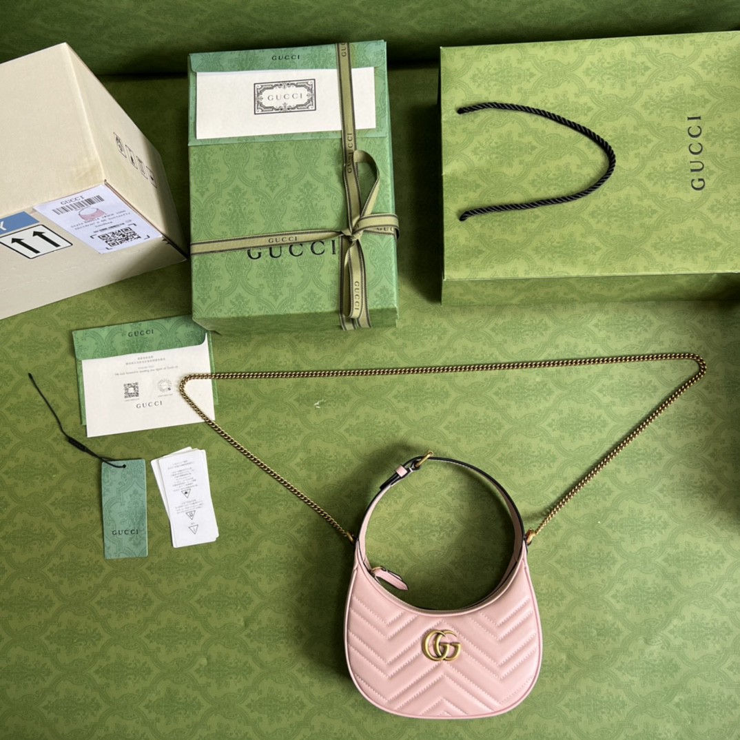 G*u*i marmont half-moon-shaped mini bag