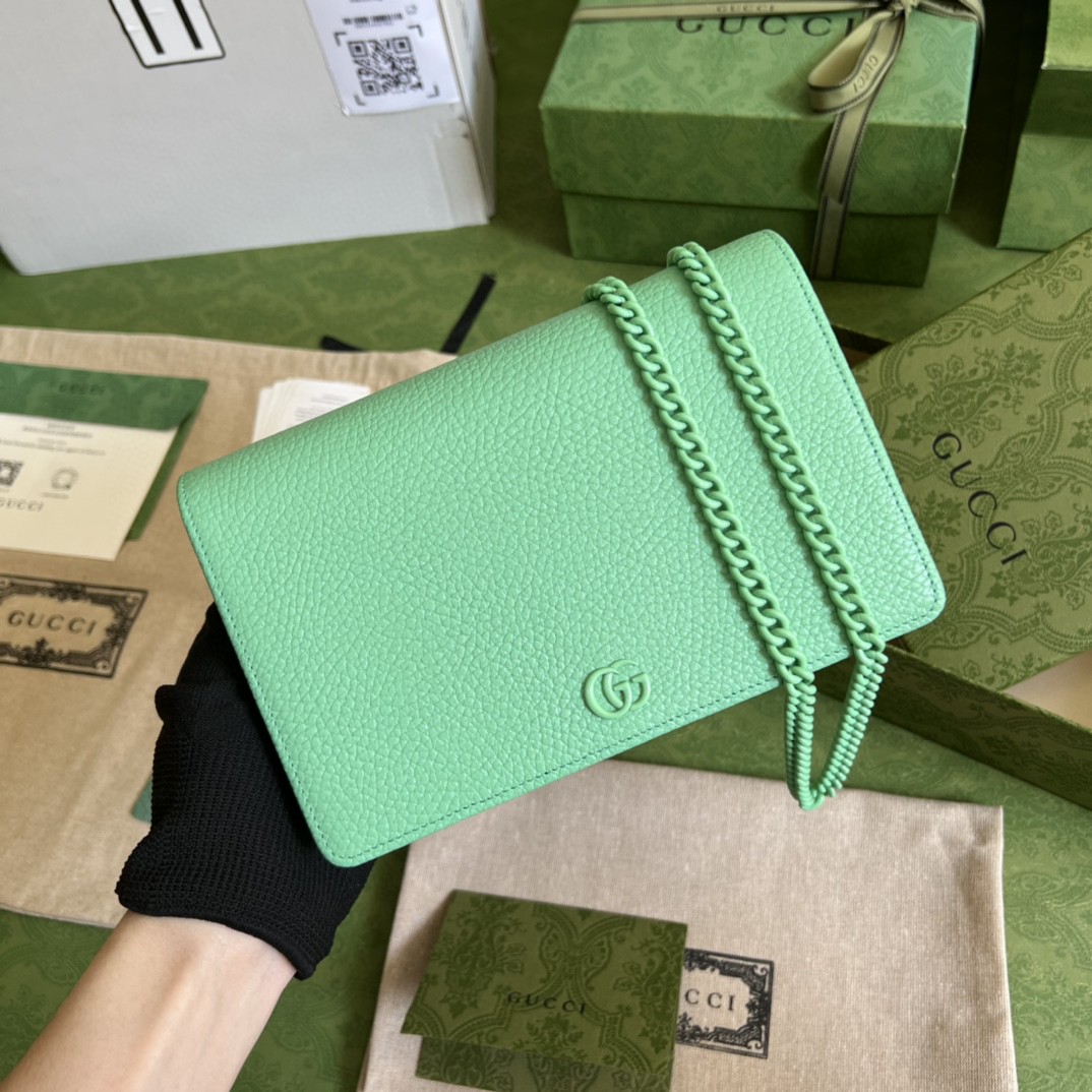 G*u*i gg marmont leather mini chain bag
