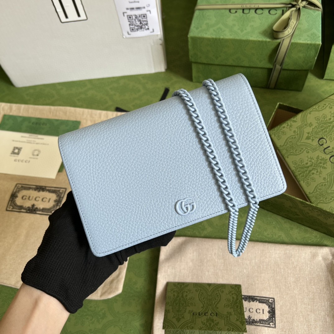 G*u*i gg marmont leather mini chain bag