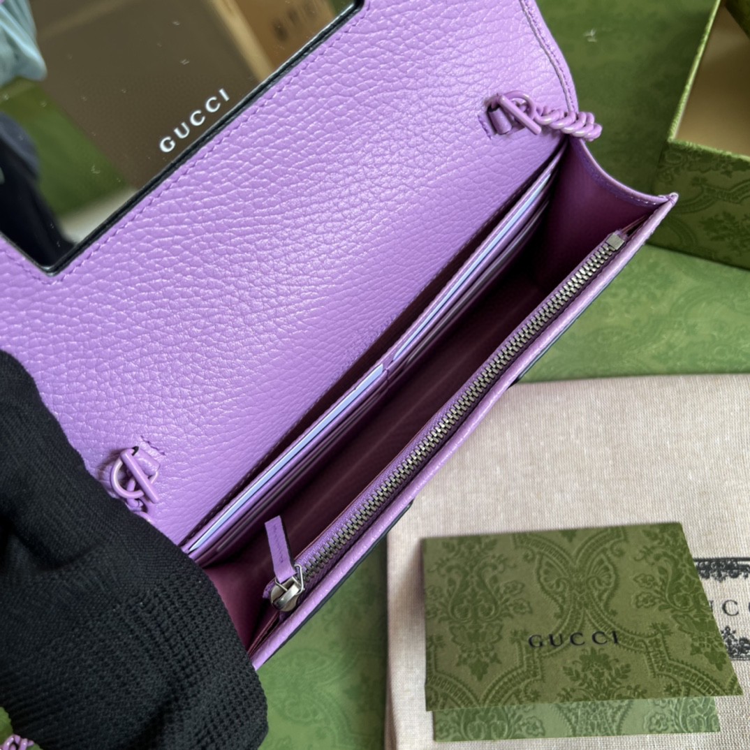 G*u*i gg marmont leather mini chain bag