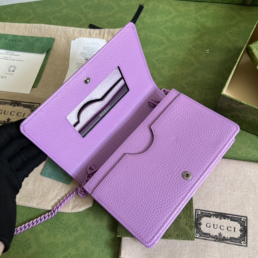 G*u*i gg marmont leather mini chain bag