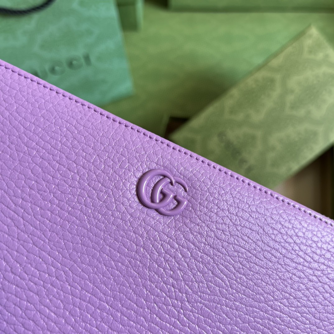 G*u*i leather zip around wallet