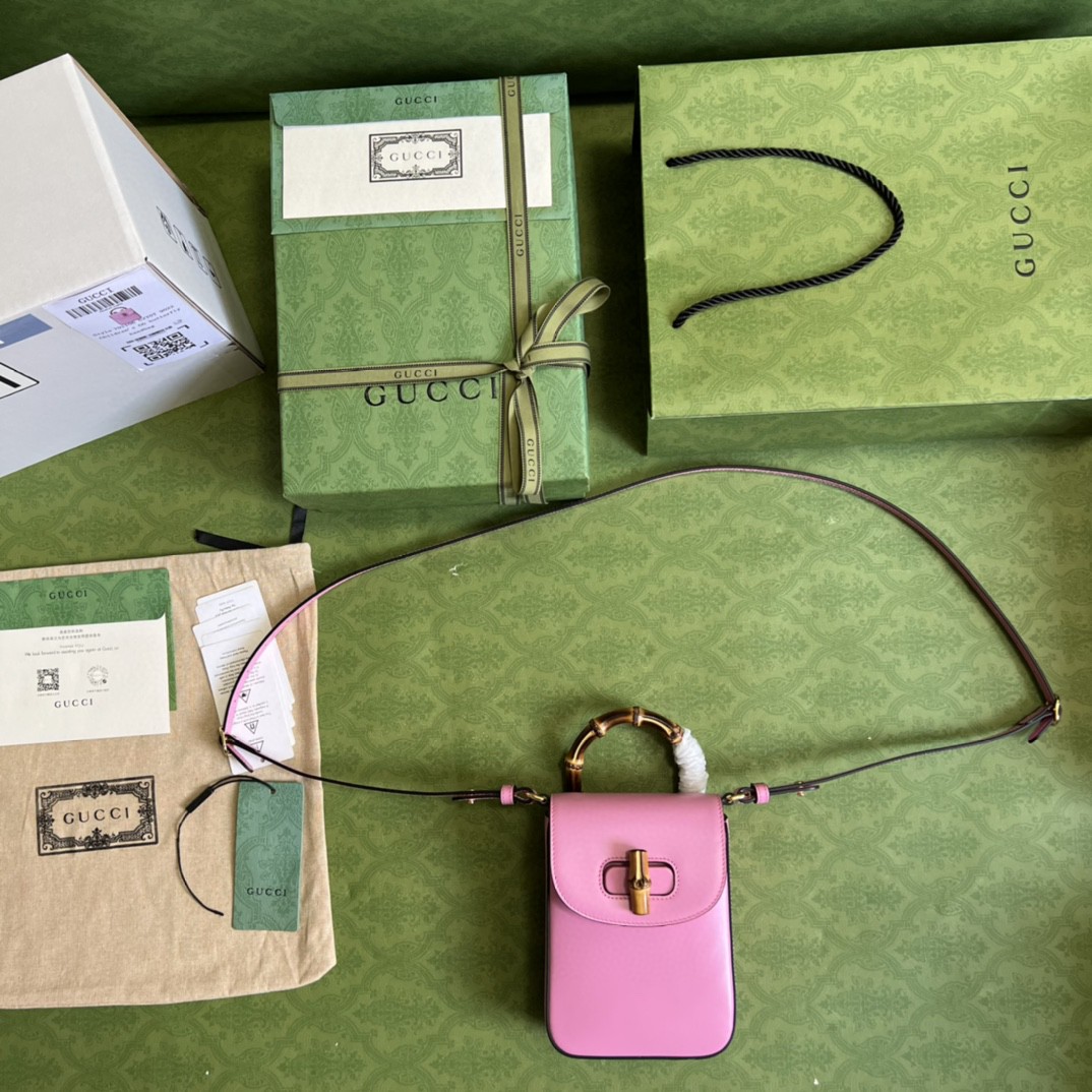 G*u*i bamboo mini handbag