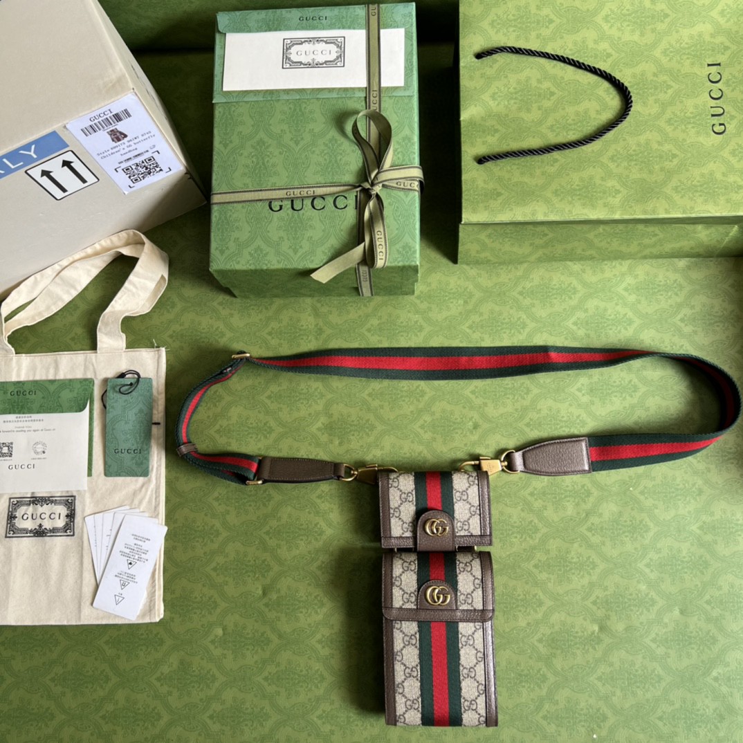 G*u*i ophidia gg mini bag and detachable wallet