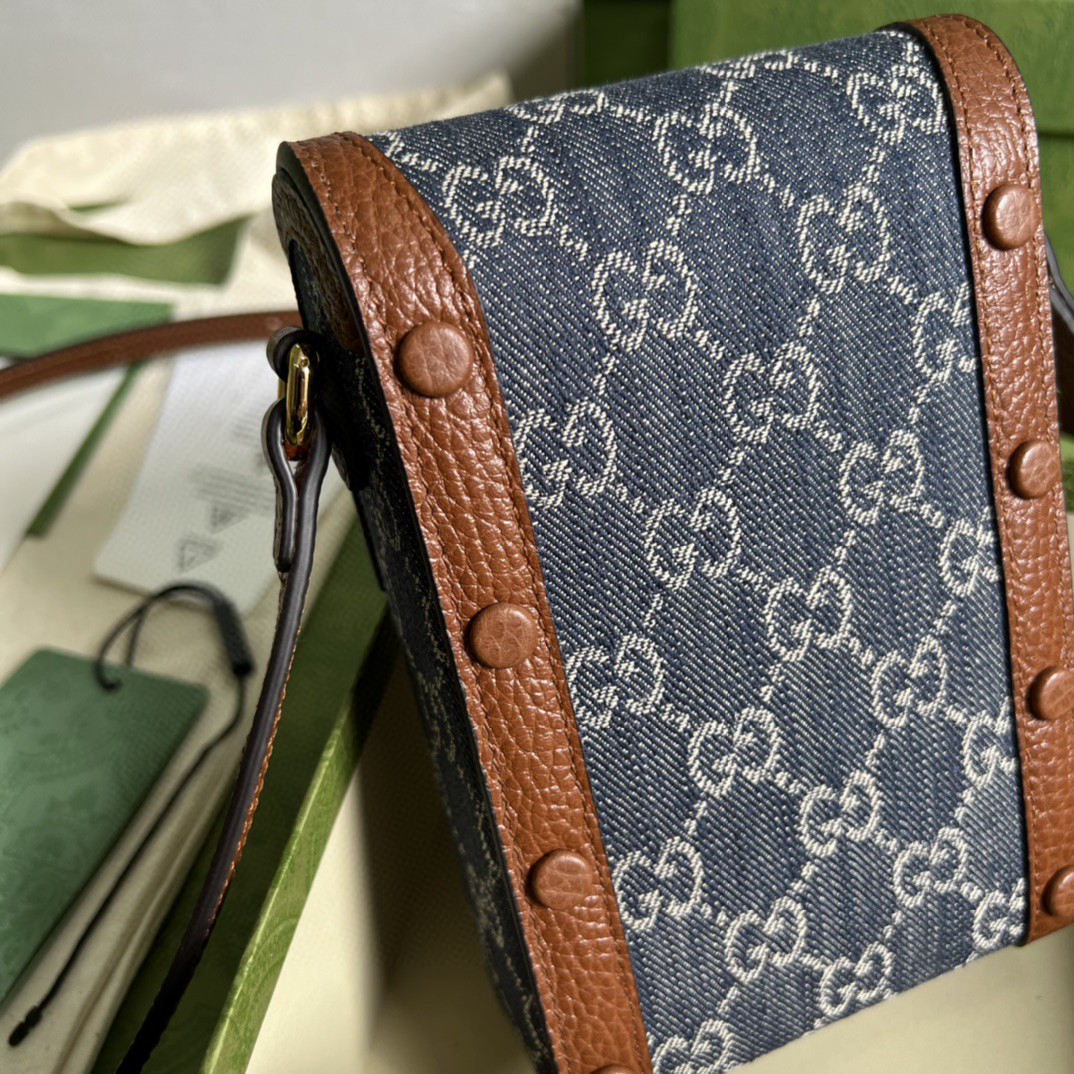 G*u*i G*u*i horsebit 1955 mini bag