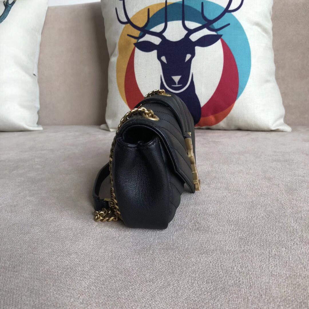 YSL Chevron Monogram Classic Baby Chain Bag
