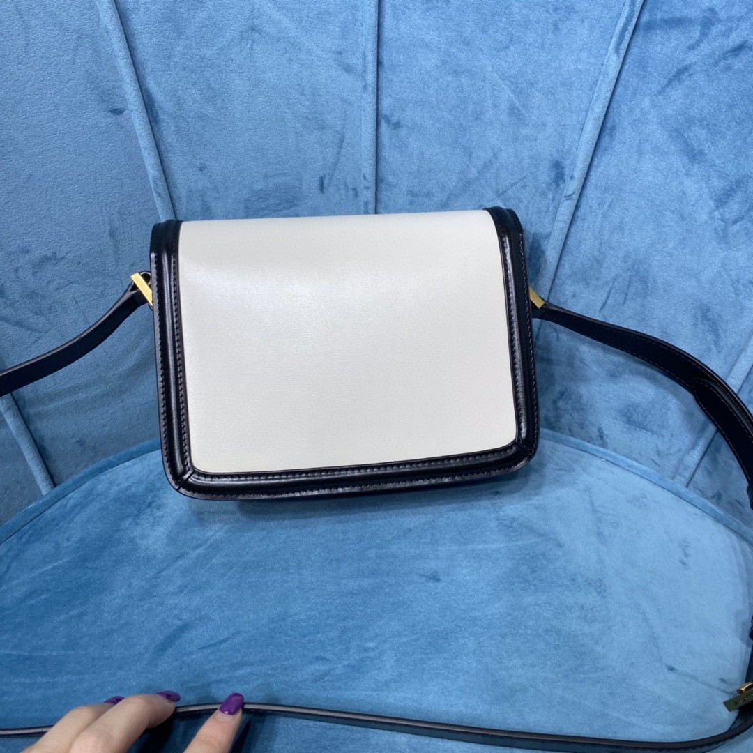 YSL SOLFERINO SMALL SATCHEL IN CANVAS AND BOX SAINT LAURENT LEATHER