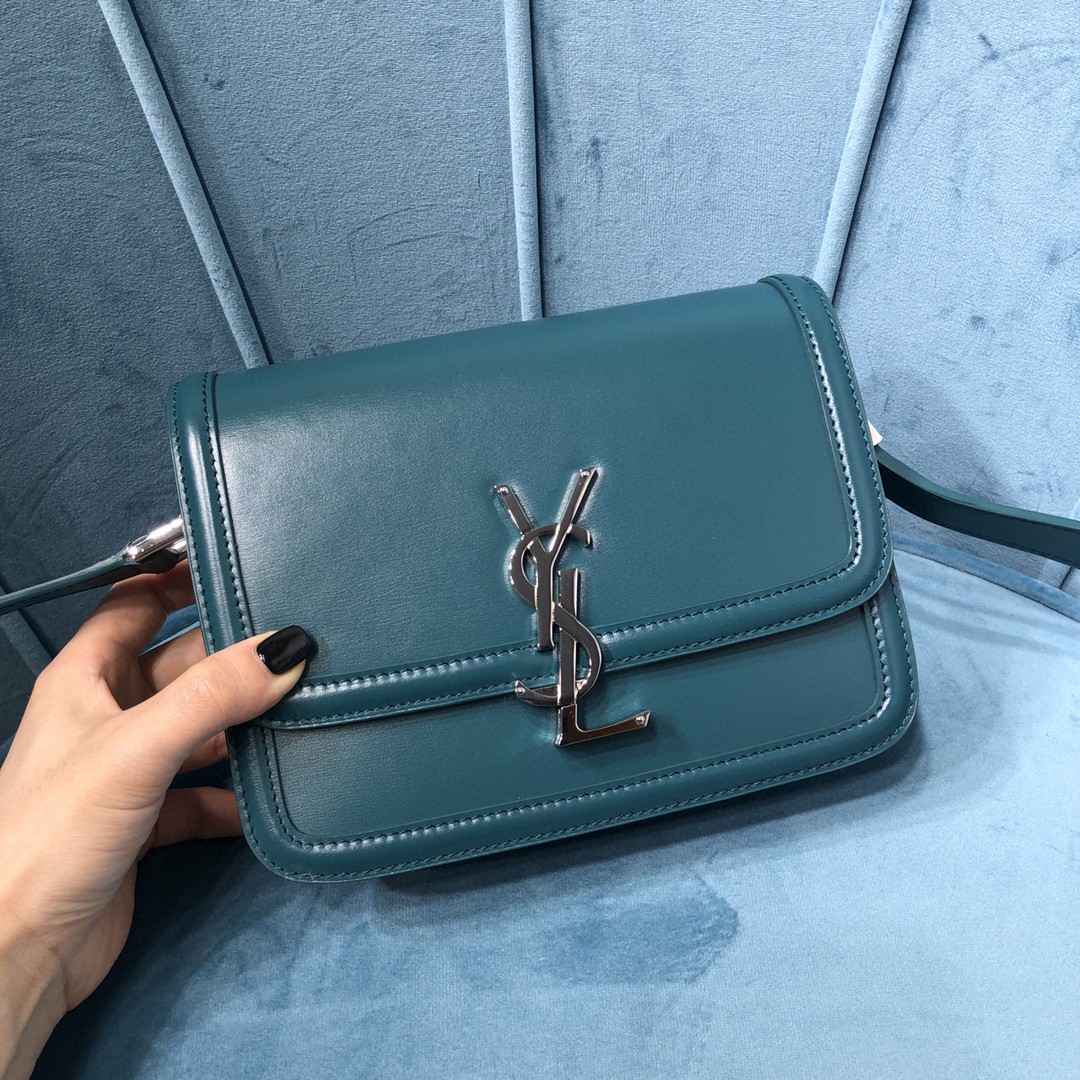 YSL SOLFERINO SMALL SATCHEL IN BOX SAINT LAURENT LEATHER