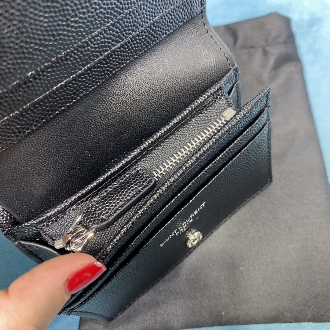 YSL CASSANDRE MATELASSÉ FLAP CARD CASE