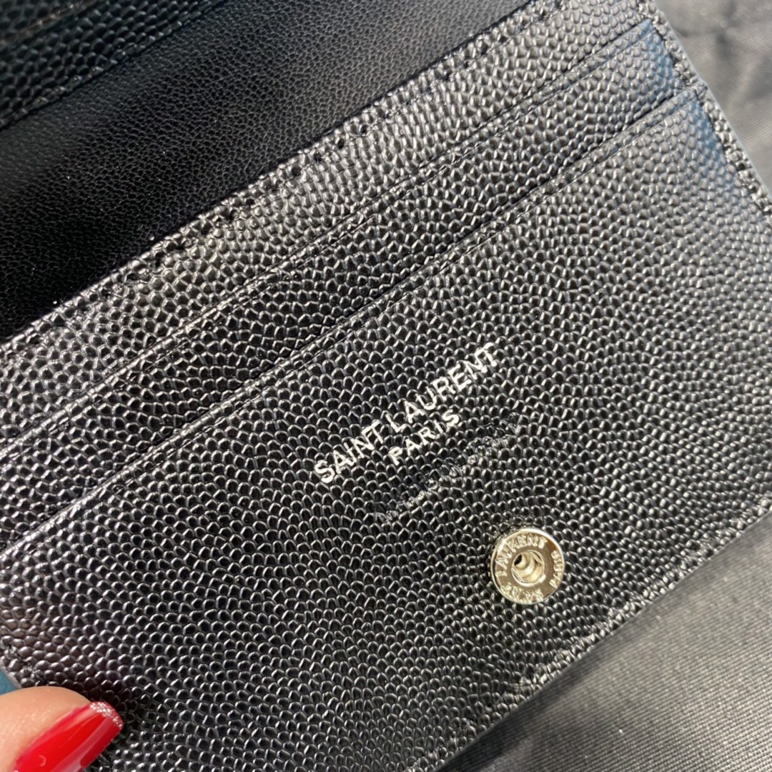 YSL CASSANDRE MATELASSÉ FLAP CARD CASE