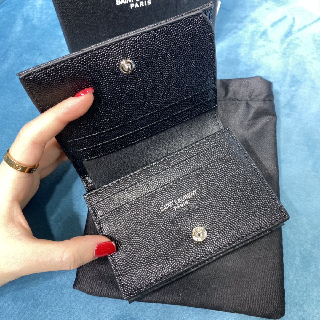 YSL CASSANDRE MATELASSÉ FLAP CARD CASE