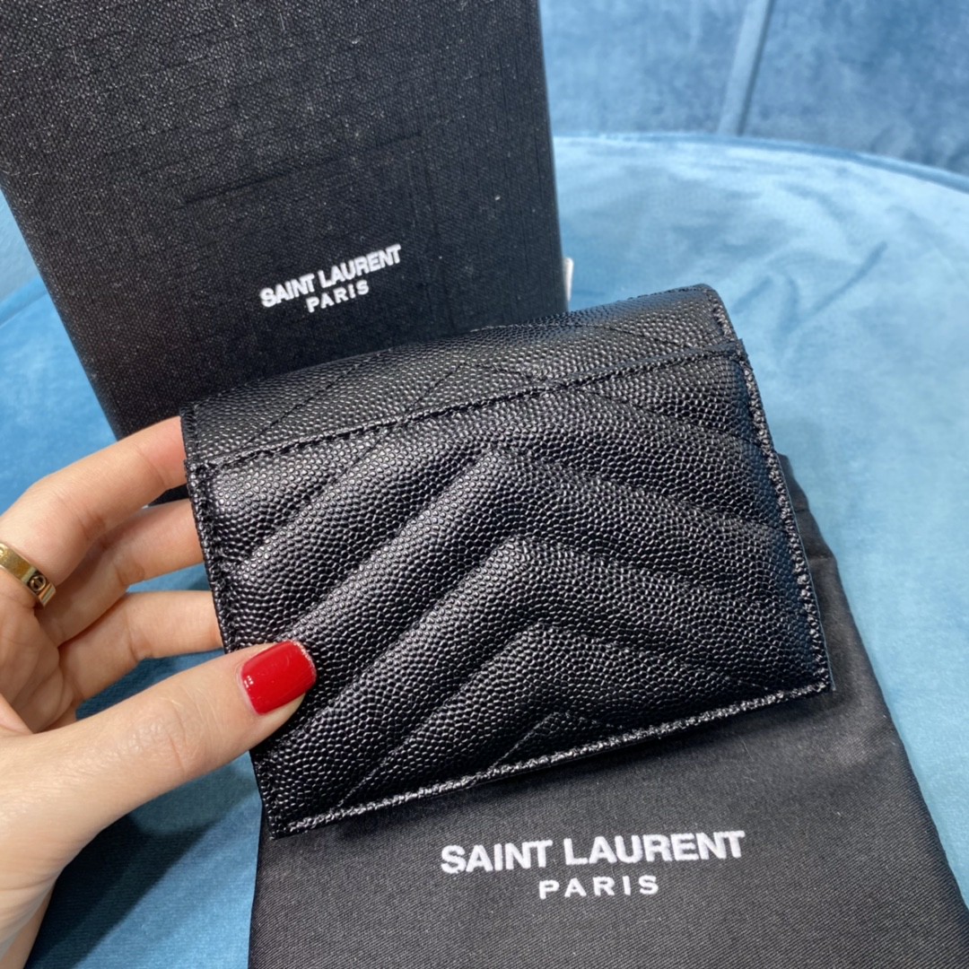 YSL CASSANDRE MATELASSÉ FLAP CARD CASE