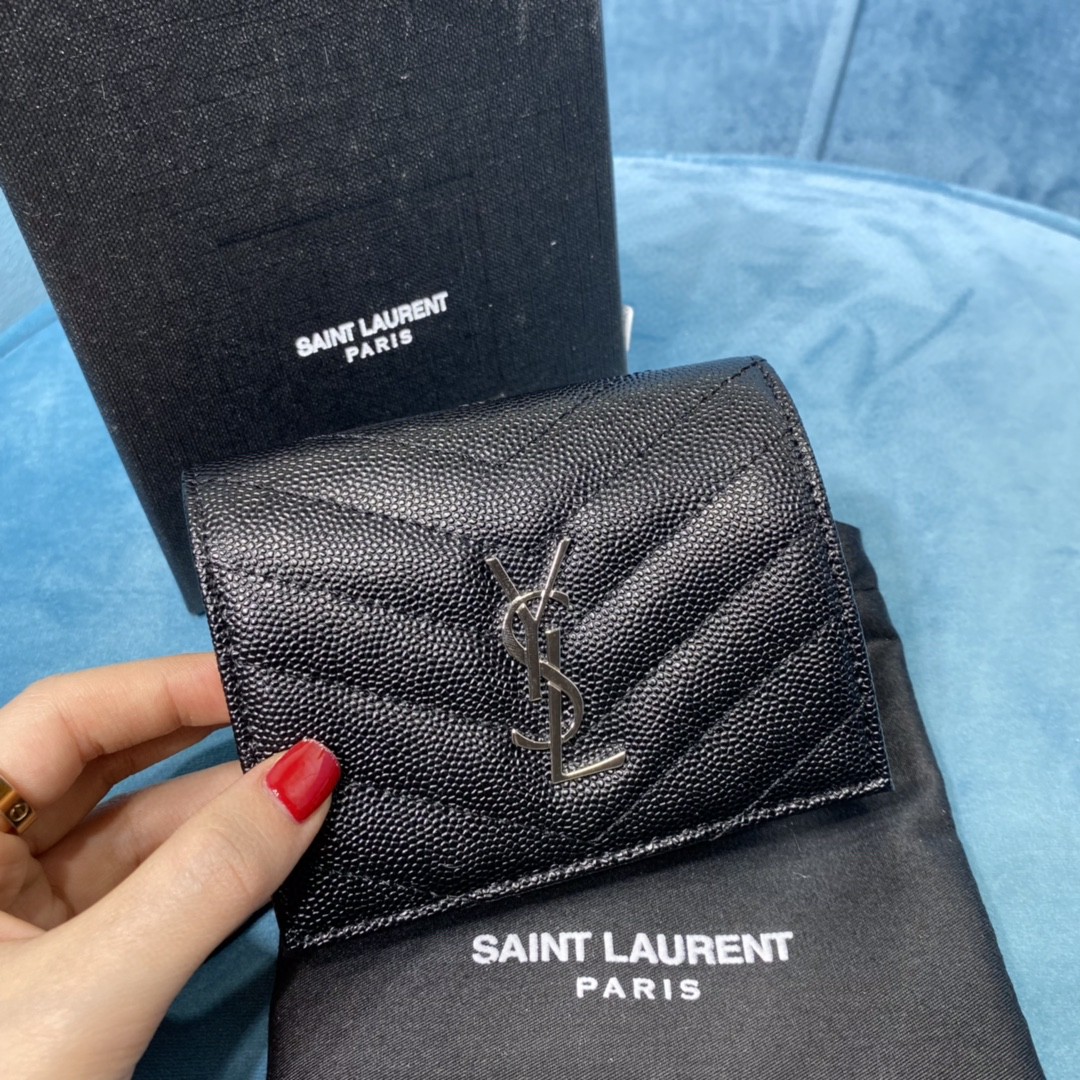 YSL CASSANDRE MATELASSÉ FLAP CARD CASE