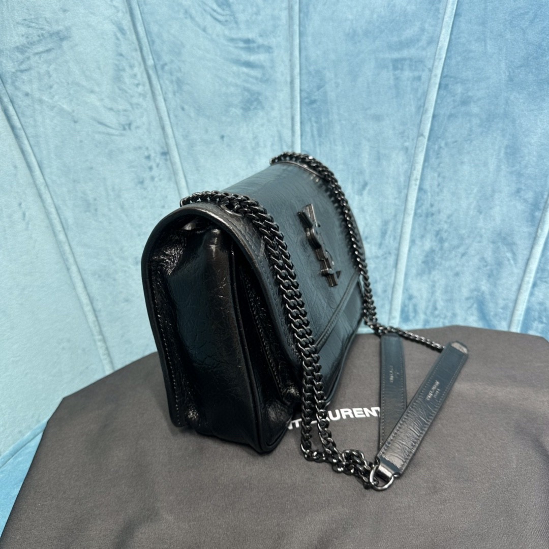 YSL NIKI BABY CHAIN BAG IN CROCODILE-EMBOSSED LEATHER