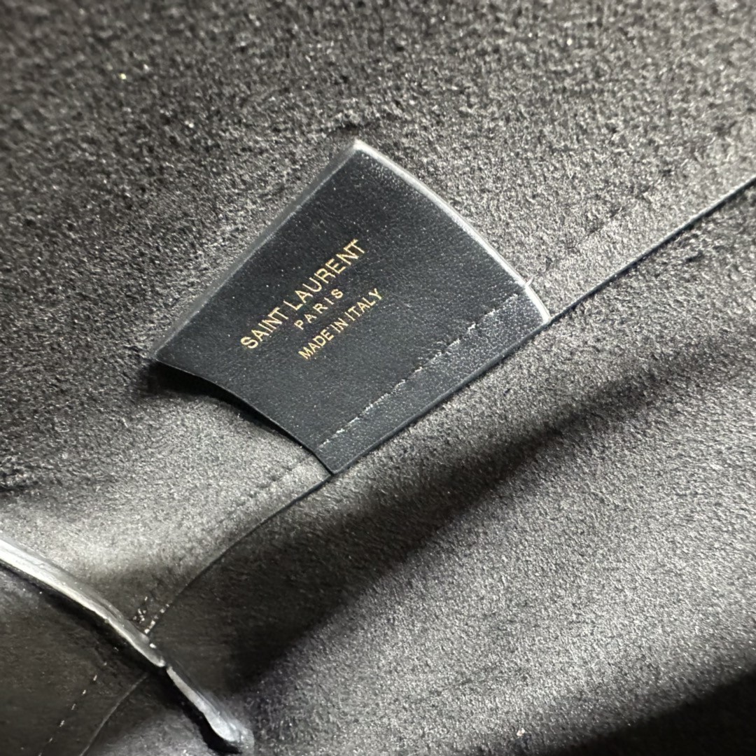 YSL Leather Shopping Tote Bag