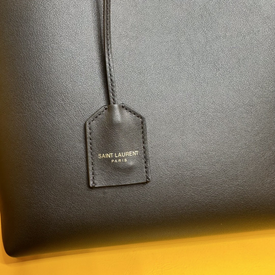 YSL Leather Shopping Tote Bag