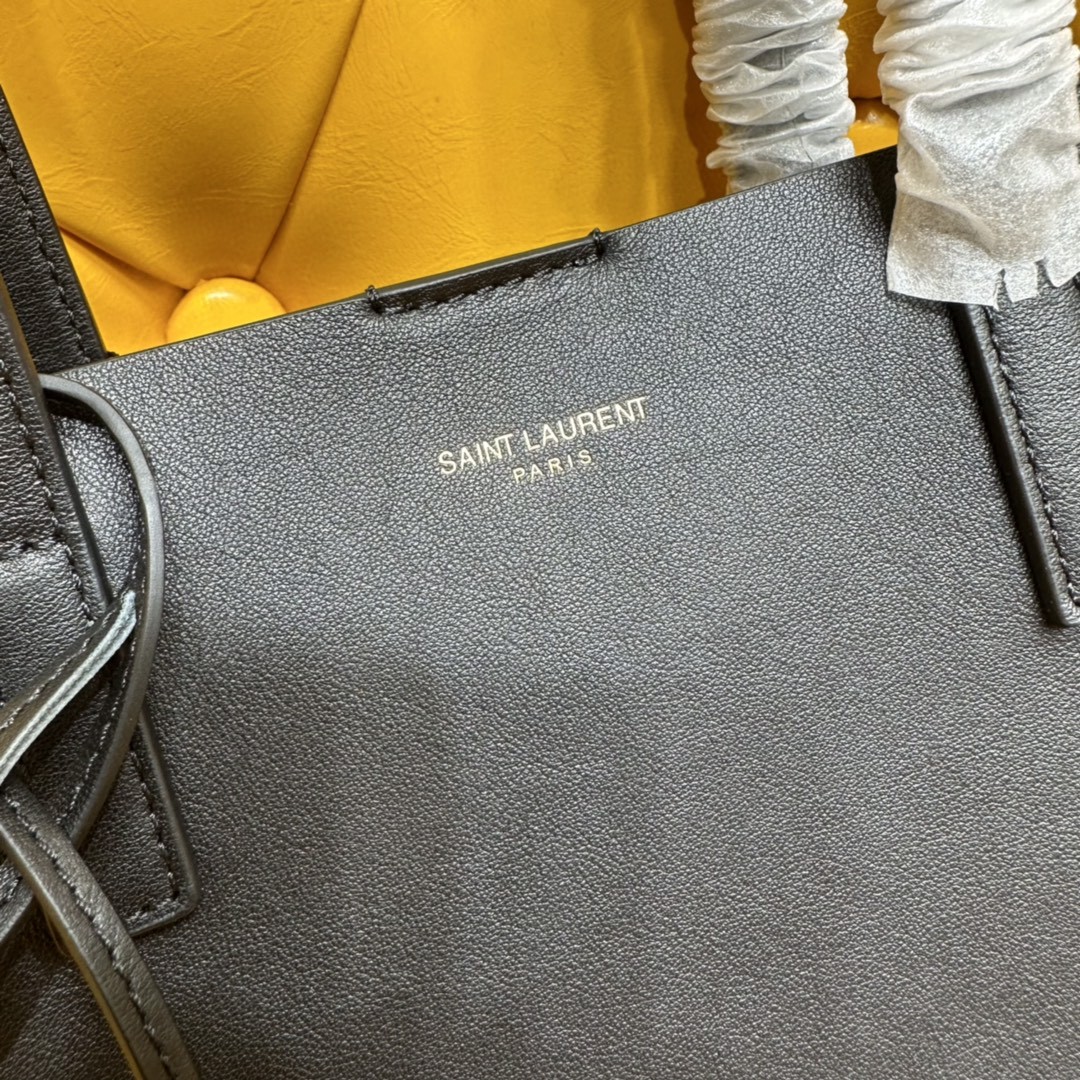 YSL Leather Shopping Tote Bag