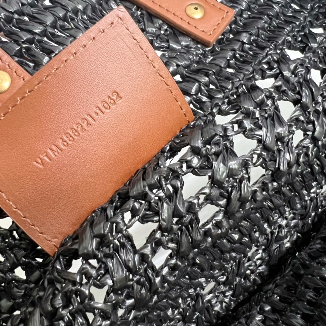 YSL PANIER MEDIUM BAG IN CROCHET RAFFIA