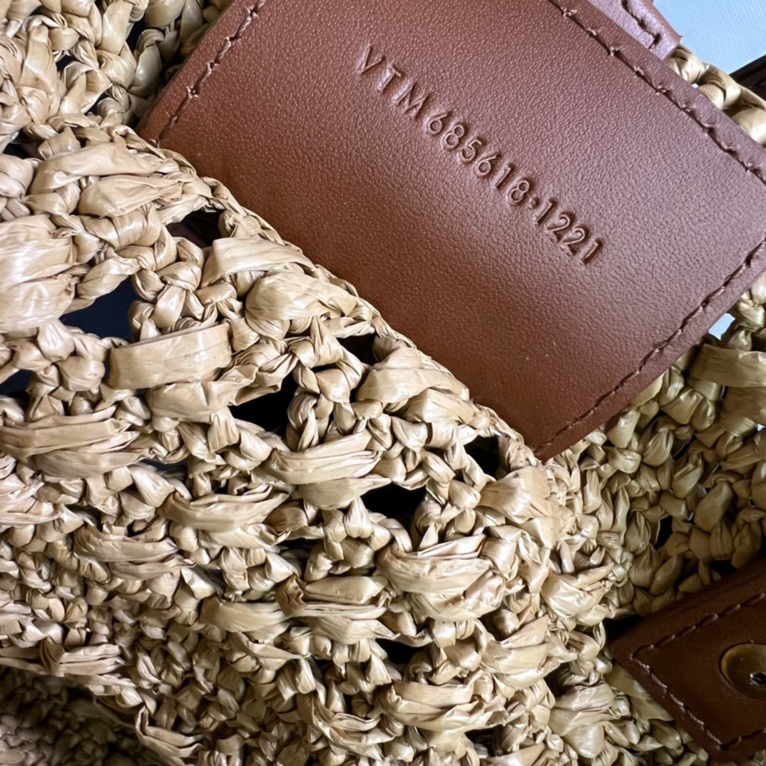 YSL PANIER SMALL BAG IN CROCHET RAFFIA