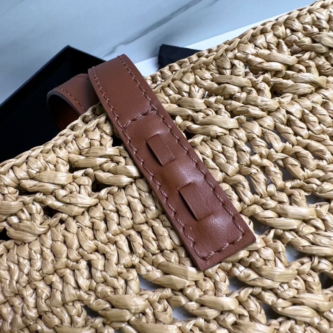 YSL PANIER SMALL BAG IN CROCHET RAFFIA