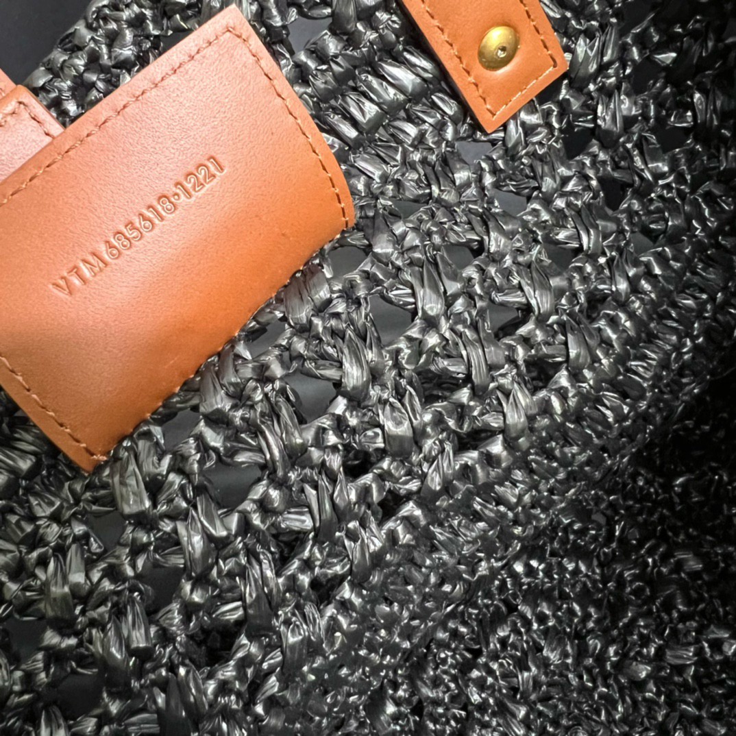 YSL PANIER SMALL BAG IN CROCHET RAFFIA