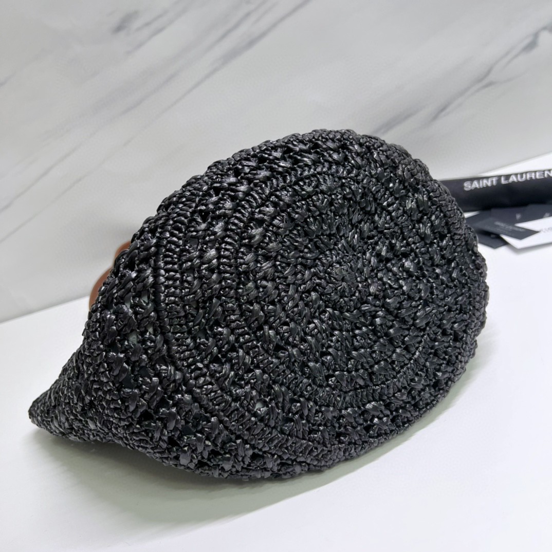 YSL PANIER SMALL BAG IN CROCHET RAFFIA