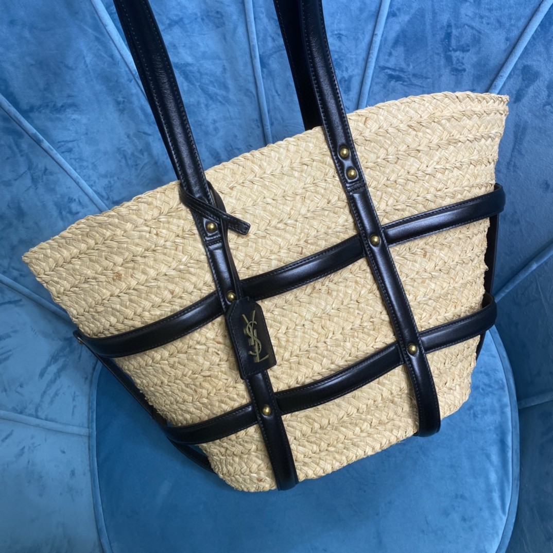 YSL Panier woven tote bag